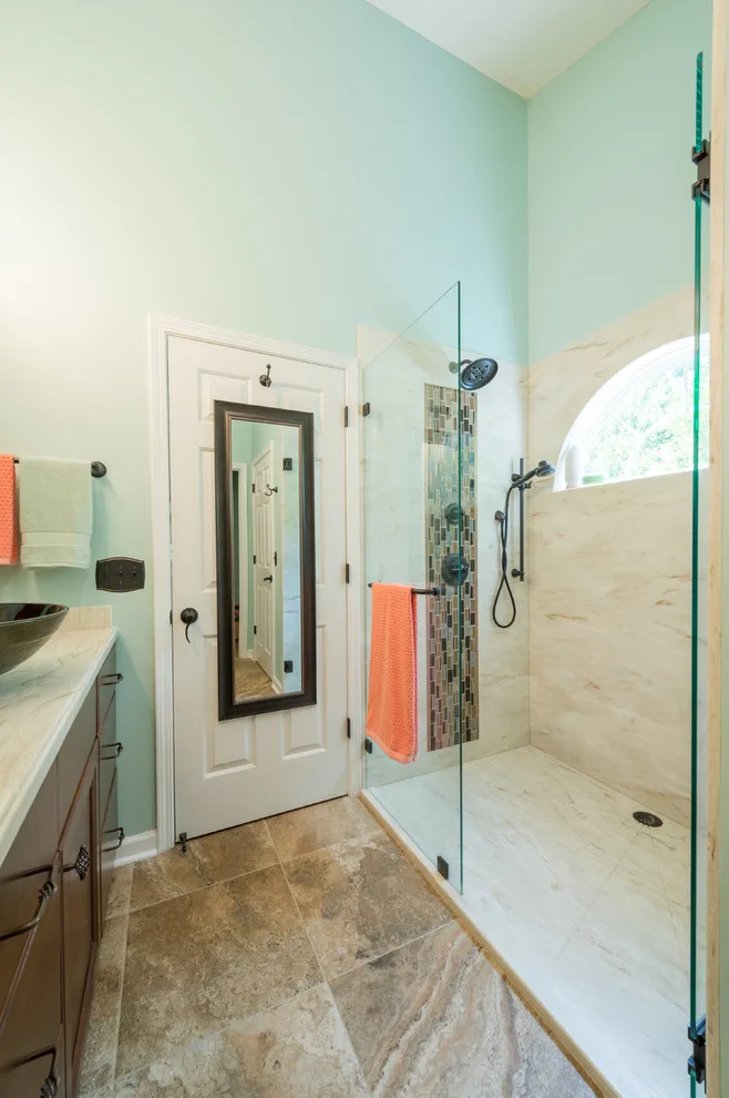 Bespoke Solid Surface - Corian® Shower (Witch Hazel) by First Choice Home Remodeling - Photo 4