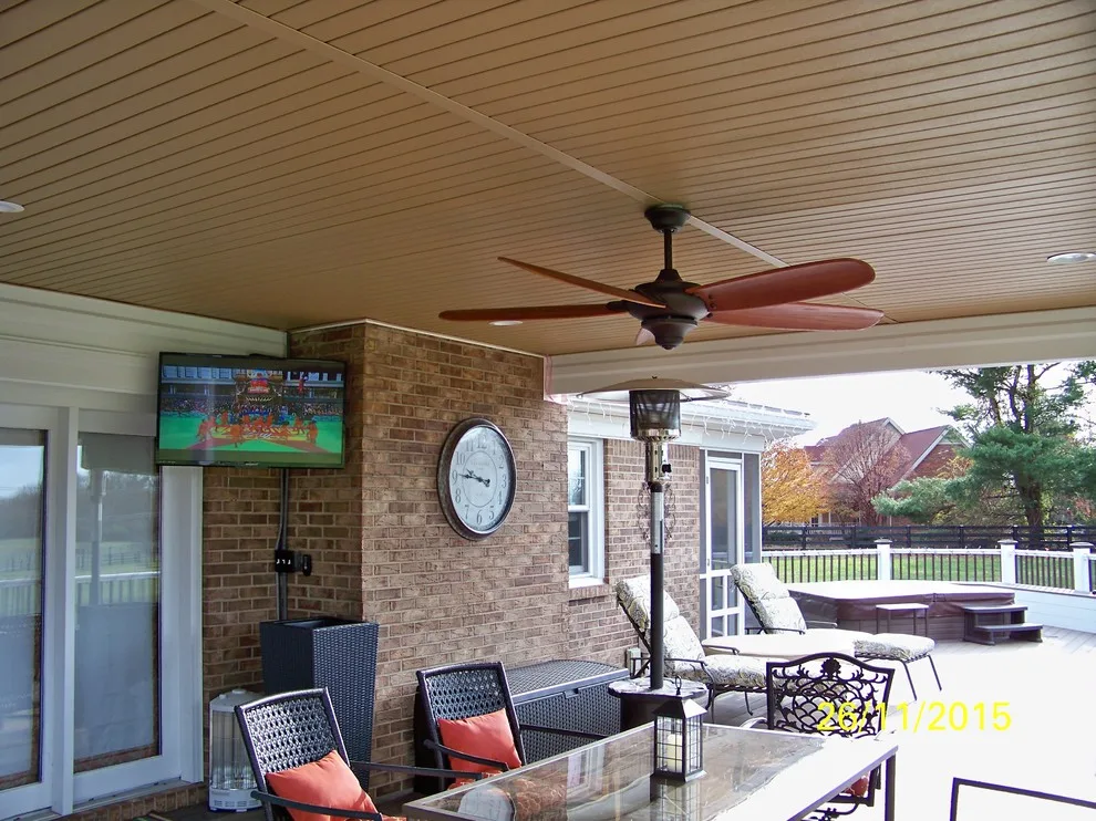 Outdoor Fireplace with Deck and Porch by Java Construction LLC. - Photo 9