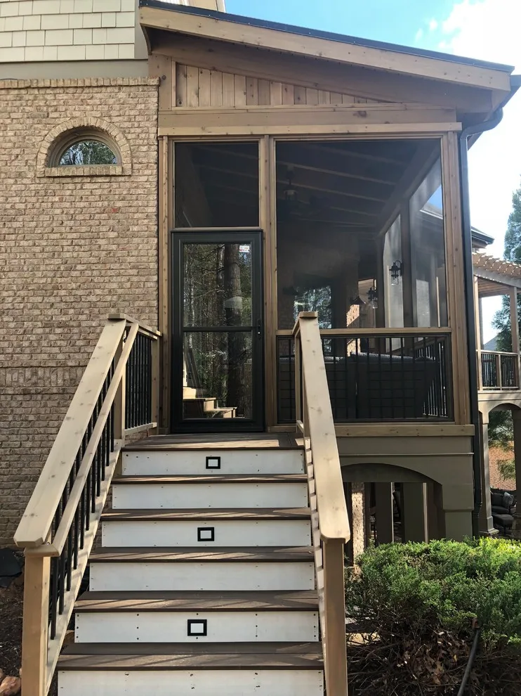 Irregularly Shaped Screened Deck by Crippen Woodworks - Photo 5