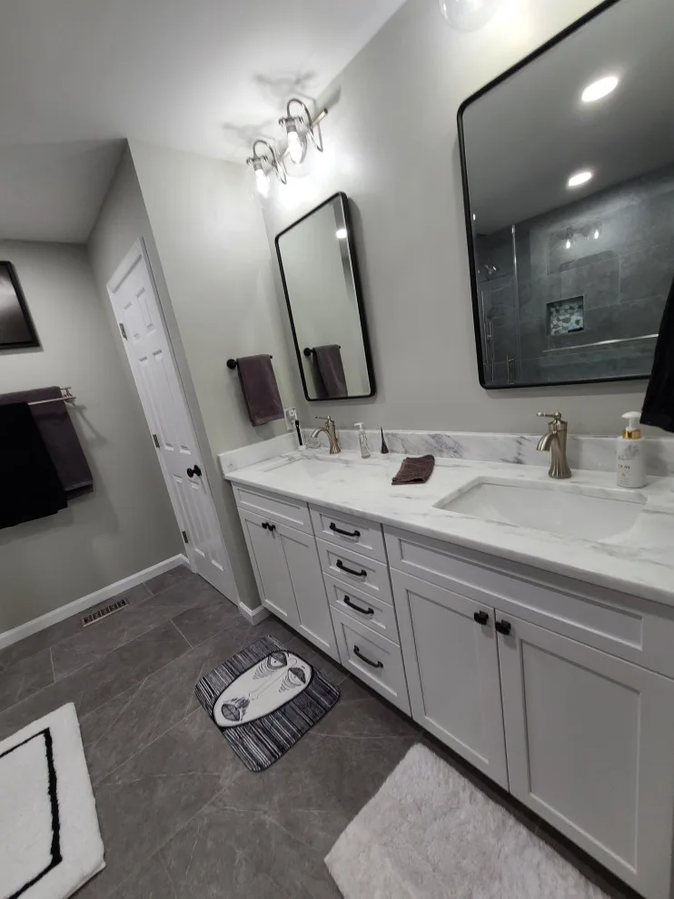 Modern Dove Grey Bathroom Renovation by Vm Home Improvement LLC - Photo 5