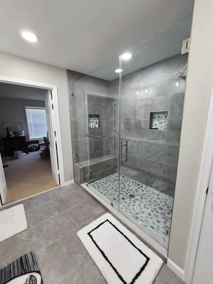 Modern Dove Grey Bathroom Renovation by Vm Home Improvement LLC - Photo 10