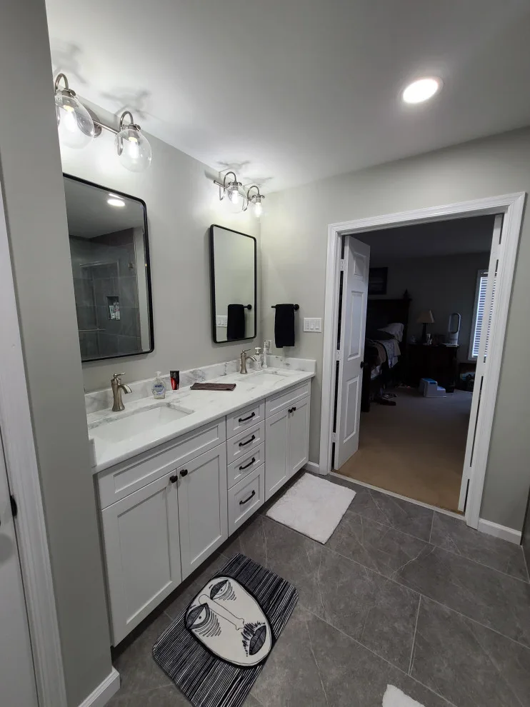 Modern Dove Grey Bathroom Renovation by Vm Home Improvement LLC - Photo 4