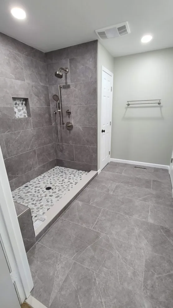 Modern Dove Grey Bathroom Renovation by Vm Home Improvement LLC - Photo 6