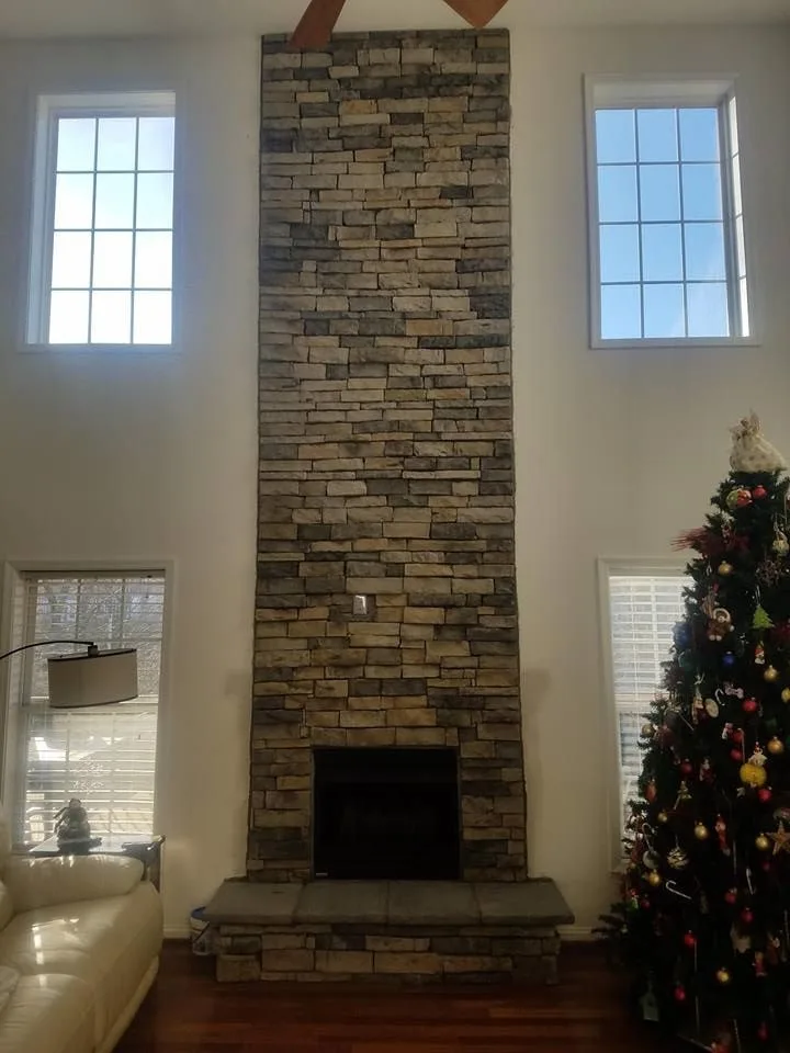 Dry-stacked stone hearth by S & T Remodeling - Photo 4