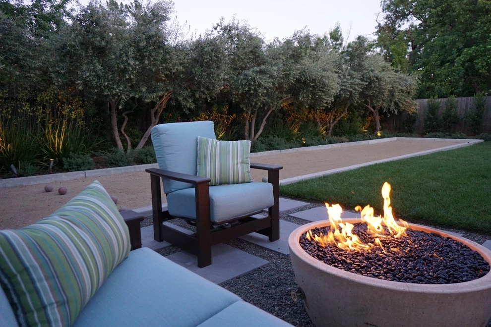 Backyard Remodel with Fire Pit and Bocce Court by T.H.Norton Landscape Architecture, Inc. - Photo 2