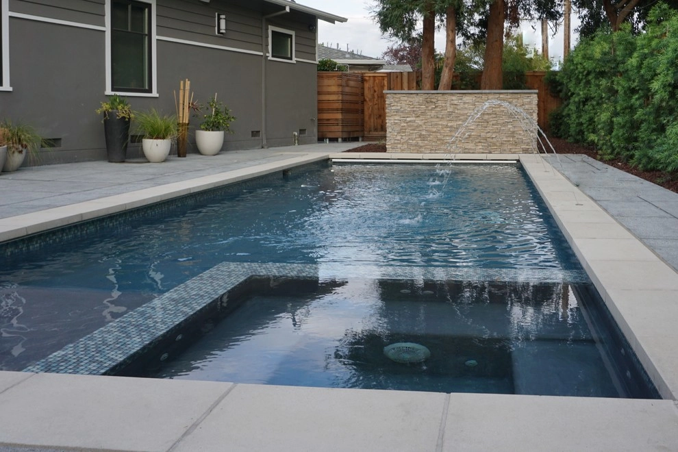 Pool and Outdoor Kitchen with BBQ and Big Green Egg by T.H.Norton Landscape Architecture, Inc. - Photo 2