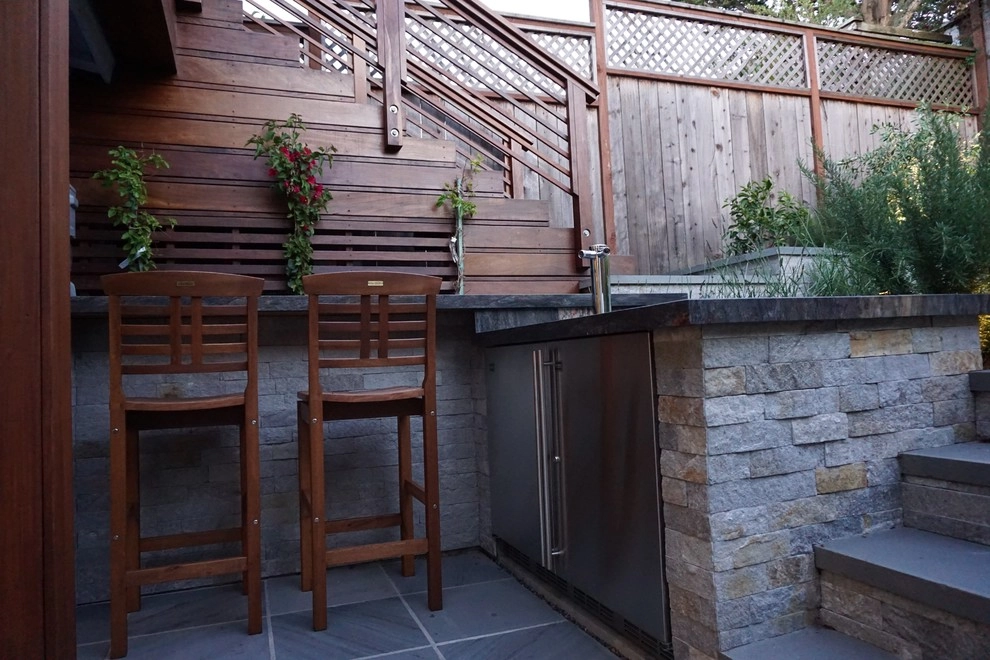 Small Yard with Outdoor Kitchen by T.H.Norton Landscape Architecture, Inc. - Photo 5