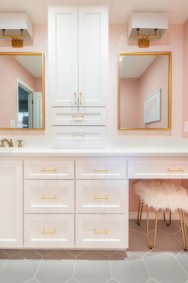 Ella's Blush Bathroom: Lake Highlands by Stringer Construction & Design - Photo 6