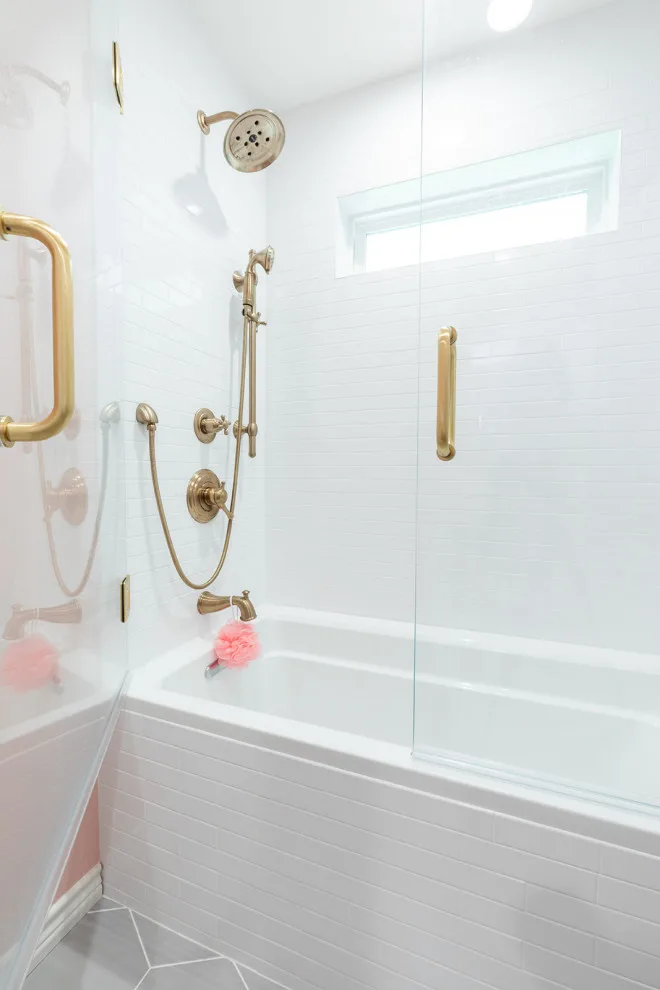 Ella's Blush Bathroom: Lake Highlands by Stringer Construction & Design - Photo 5