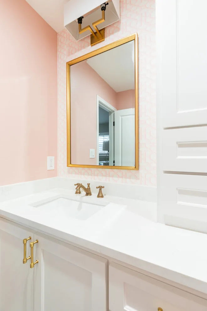 Ella's Blush Bathroom: Lake Highlands by Stringer Construction & Design - Photo 4