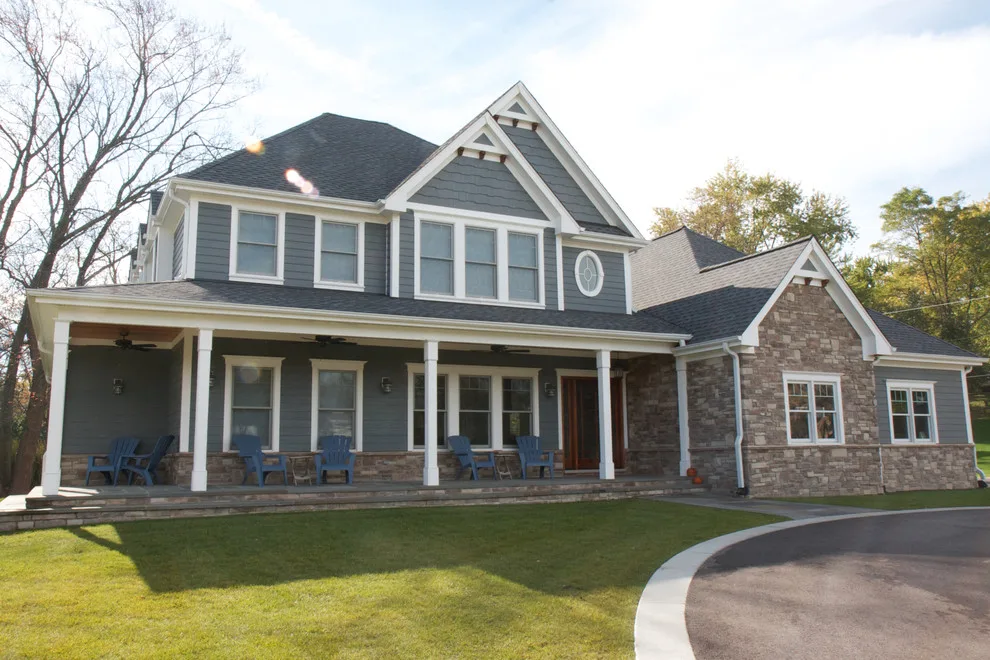 Outdoor Cobble Stacked Stone Facade by HX Home Solutions And North Star Stone - Photo 12