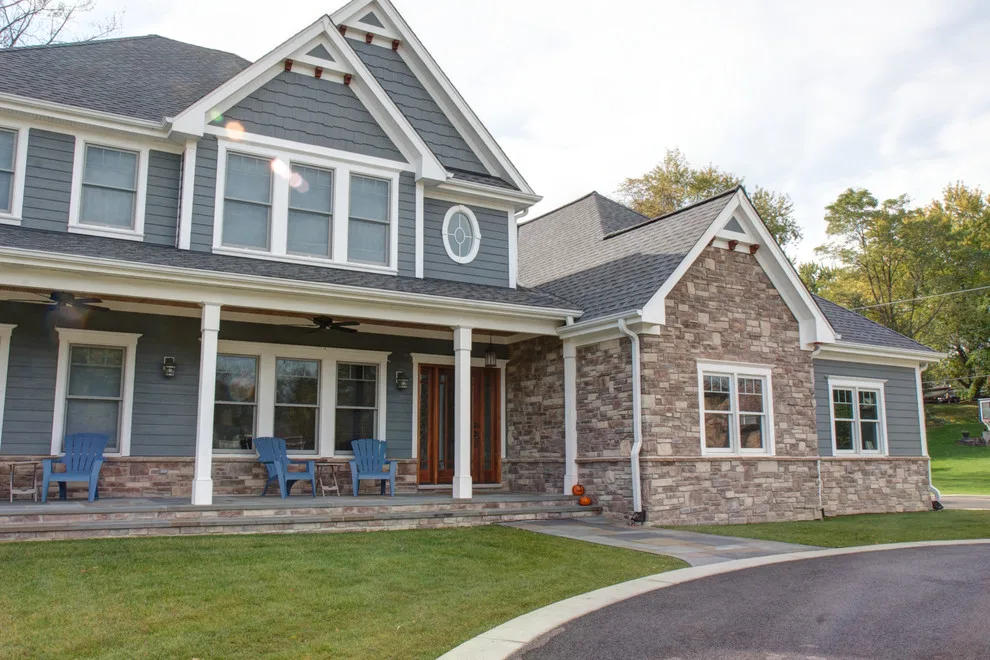 Outdoor Cobble Stacked Stone Facade by HX Home Solutions And North Star Stone - Photo 7