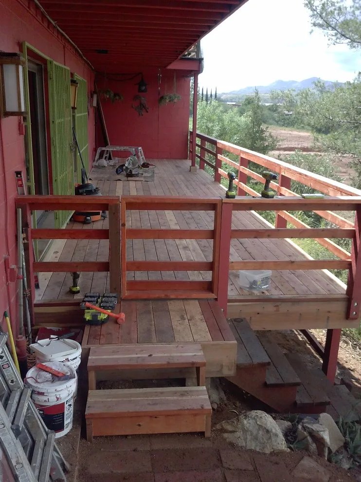 Outdoor wooden deck by The Happy Handyman - Photo 2