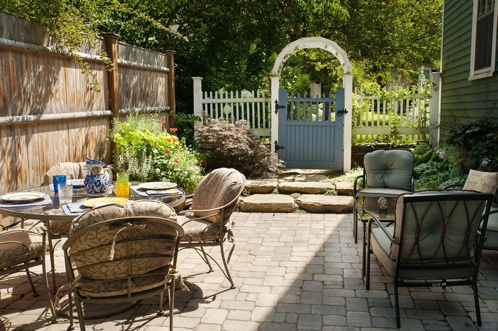 Side Yard Patio in Needham, MA by Terrascapes Landscape Design - Photo 2