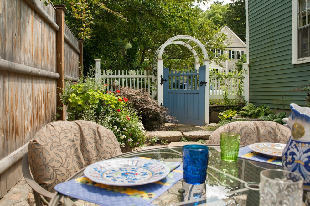 Side Yard Patio in Needham, MA by Terrascapes Landscape Design - Photo 4