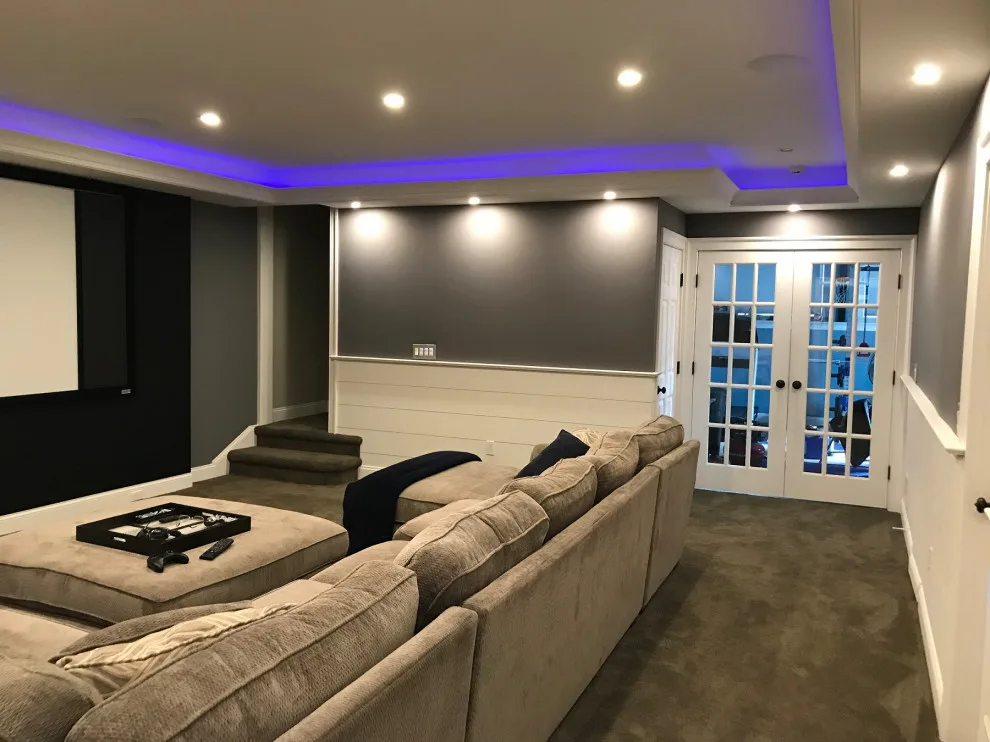 Newtown, CT Basement Renovation with Media Room by Kling Brothers Builders LLC - Photo 2
