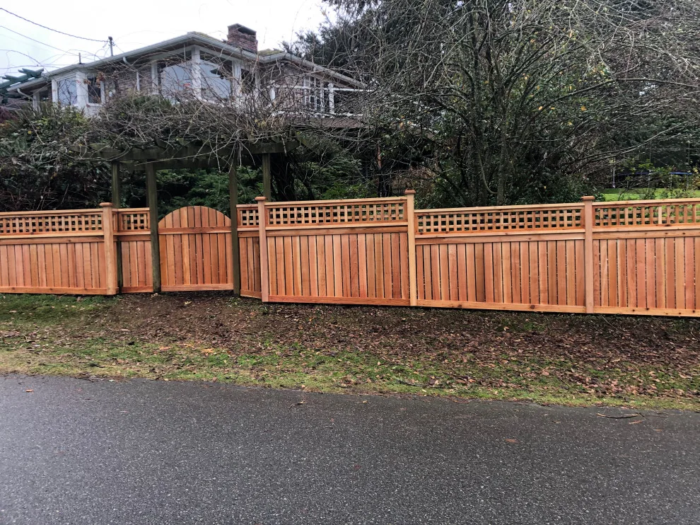 Bespoke Cedar Fence with Lattice by Cool Cat Fence - Photo 3