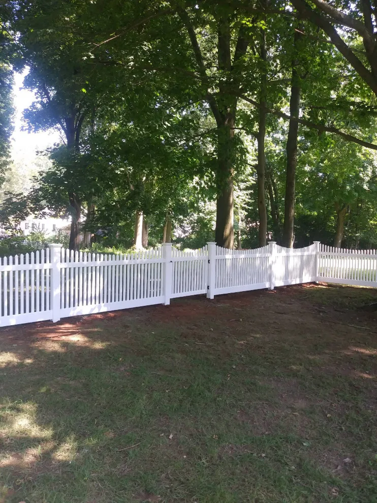 4-Foot White Scalloped Victorian Vinyl Project by All American Fence Company - Photo 4