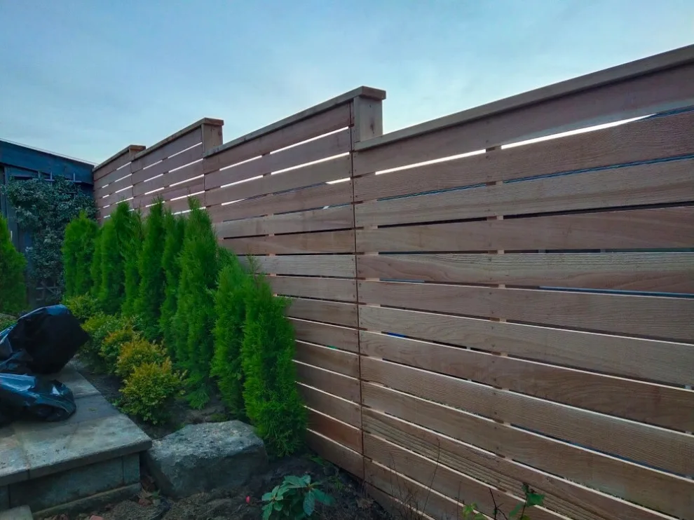 Horizontal Clear Cedar Fence by Cool Cat Fence - Photo 4