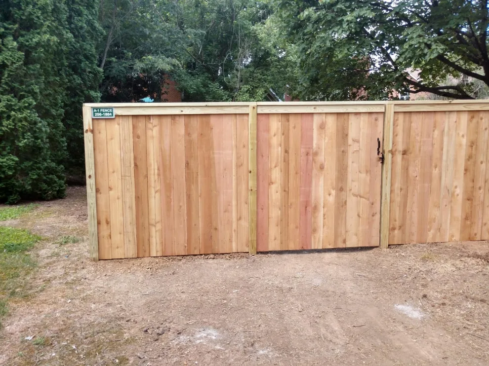 6ft Cedar Picket Fence with Flush Top Cap and Trim by A-1 Fence & Deck Company - Photo 12
