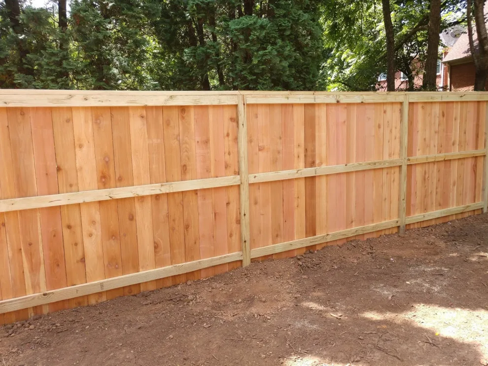 6ft Cedar Picket Fence with Flush Top Cap and Trim by A-1 Fence & Deck Company - Photo 3