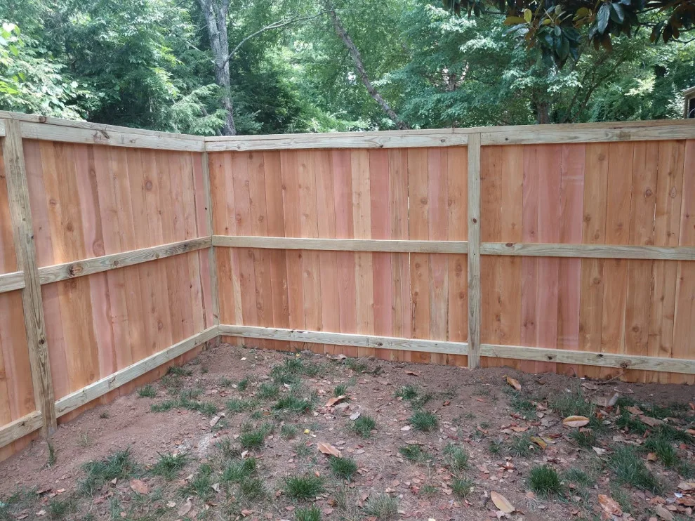 6ft Cedar Picket Fence with Flush Top Cap and Trim by A-1 Fence & Deck Company - Photo 6