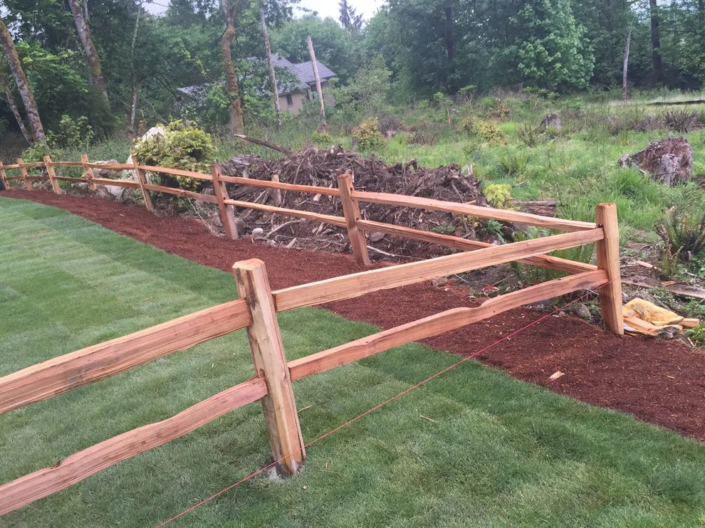 Cedar Double Rail Split Fence by Western Pacific Fence - Photo 3