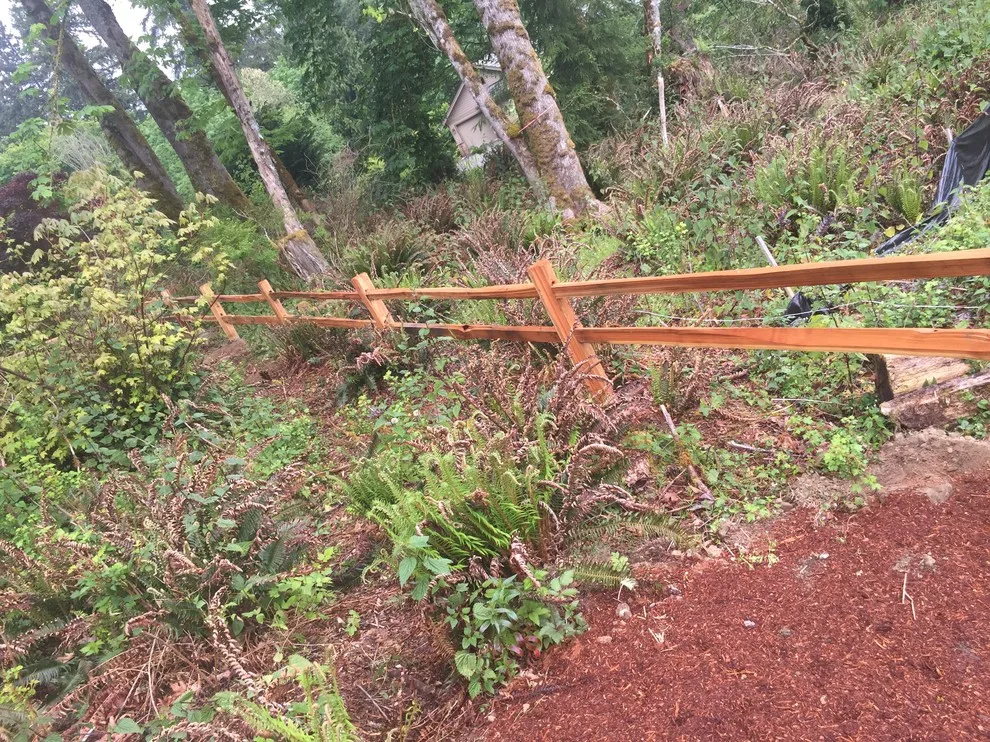 Cedar Double Rail Split Fence by Western Pacific Fence - Photo 4