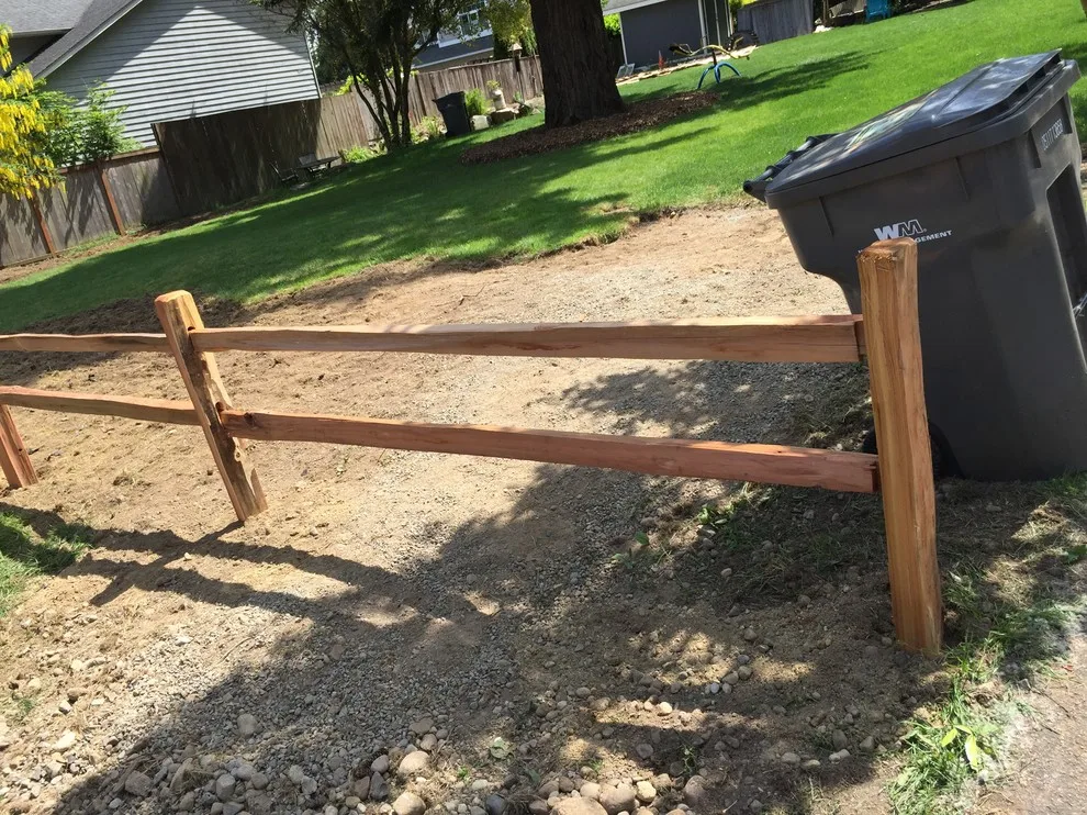Cedar Double Rail Split Fence by Western Pacific Fence - Photo 5