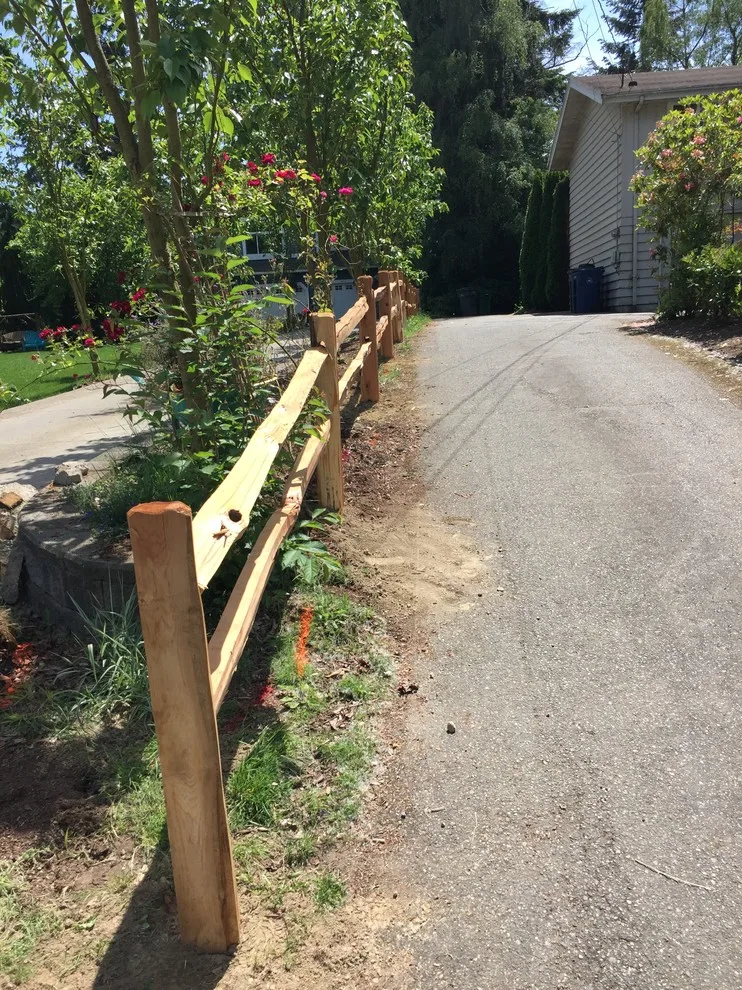 Cedar Double Rail Split Fence by Western Pacific Fence - Photo 6