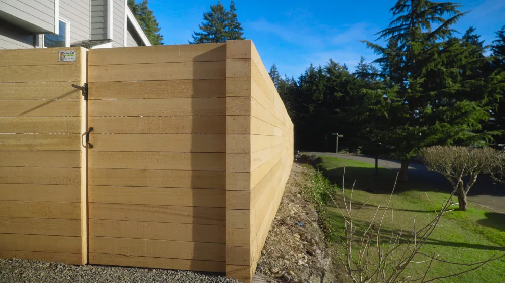 Horizontal Cedar Fence with Full Panels by Cool Cat Fence - Photo 5