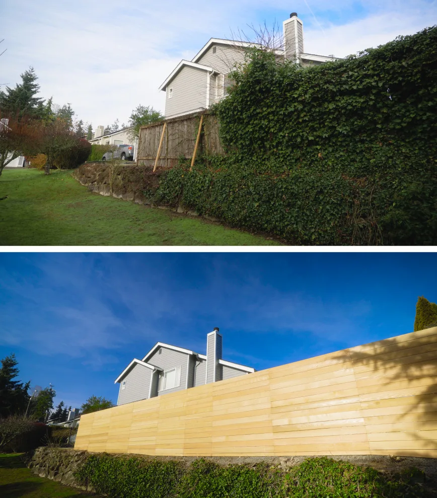Horizontal Cedar Fence with Full Panels by Cool Cat Fence - Photo 4