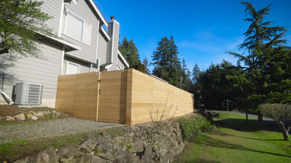 Horizontal Cedar Fence with Full Panels by Cool Cat Fence - Photo 6
