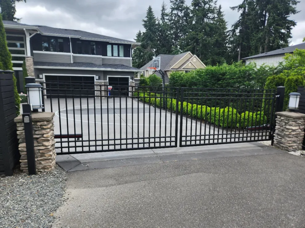 Dual Swing Gate Hinge Replacement in Bellevue, WA by Evergreen Electric Gates NW LLC - Photo 2