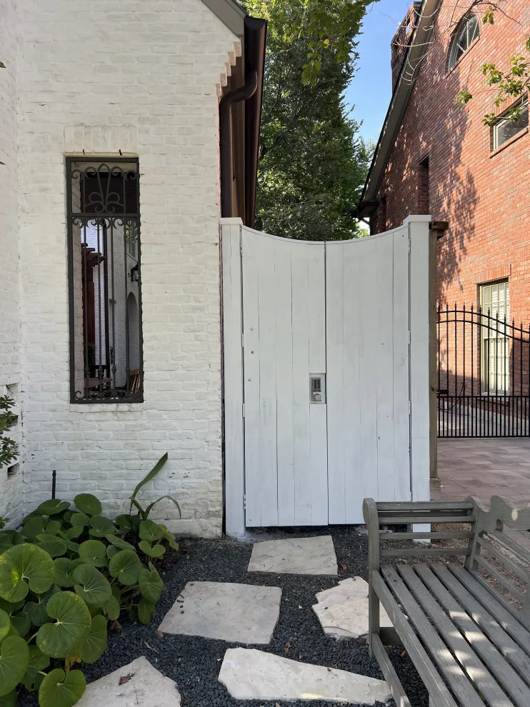 White Stained Wooden Pedestrian Gate by My Garage And Gates - Photo 2