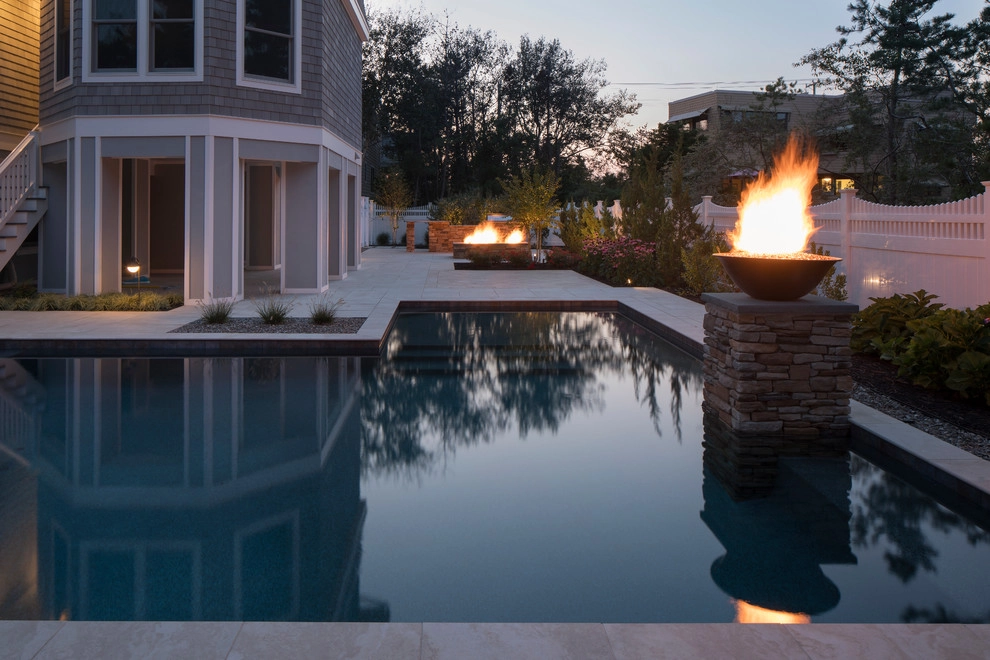 Contemporary Pool and Hardscape by Beechwood Landscape Architecture And Construction - Photo 4