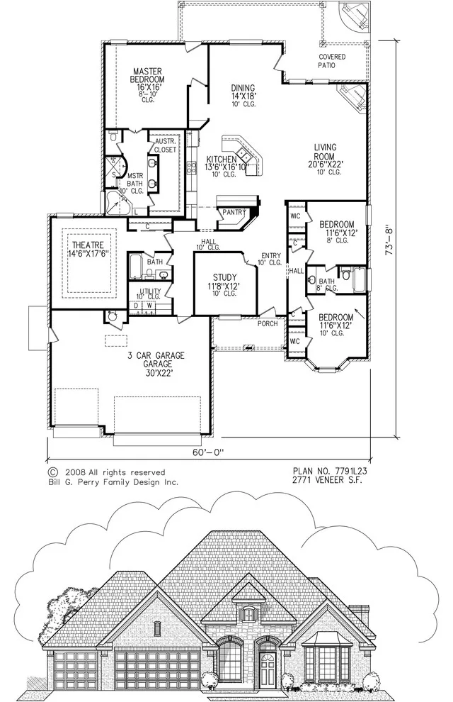 French residences by Perry House Plans - Photo 20