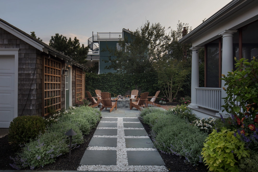 Backyard Hardscape and Fire Pit by Beechwood Landscape Architecture And Construction - Photo 5