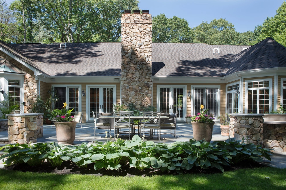 Cherry Hill Patio with Unique Fire Pit by Beechwood Landscape Architecture And Construction - Photo 28