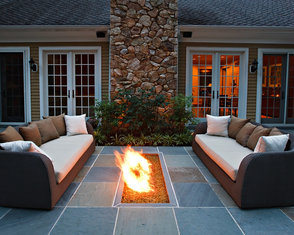 Cherry Hill Patio with Unique Fire Pit by Beechwood Landscape Architecture And Construction - Photo 20