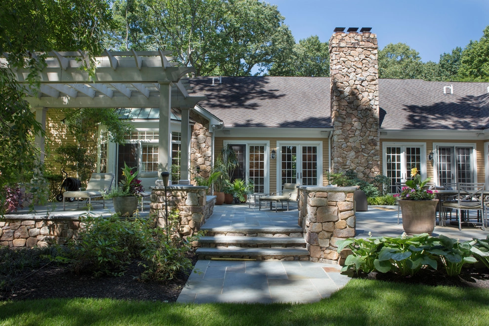 Cherry Hill Patio with Unique Fire Pit by Beechwood Landscape Architecture And Construction - Photo 19