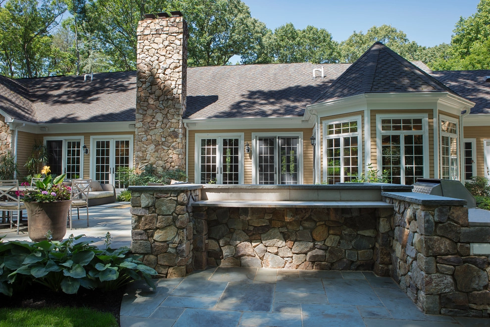 Cherry Hill Patio with Unique Fire Pit by Beechwood Landscape Architecture And Construction - Photo 30