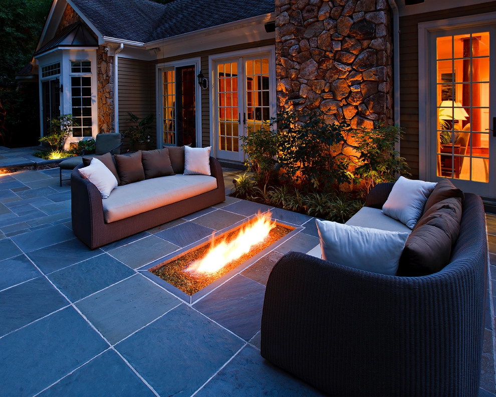 Cherry Hill Patio with Unique Fire Pit by Beechwood Landscape Architecture And Construction - Photo 11