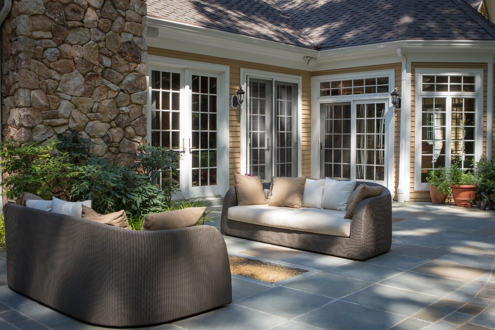 Cherry Hill Patio with Unique Fire Pit by Beechwood Landscape Architecture And Construction - Photo 16