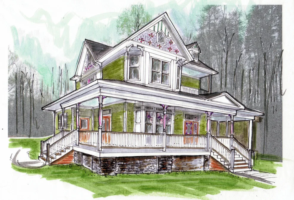 3D Renderings with Sketchup and Hand Drawing by Steven Johnson Architect PLLC - Photo 2