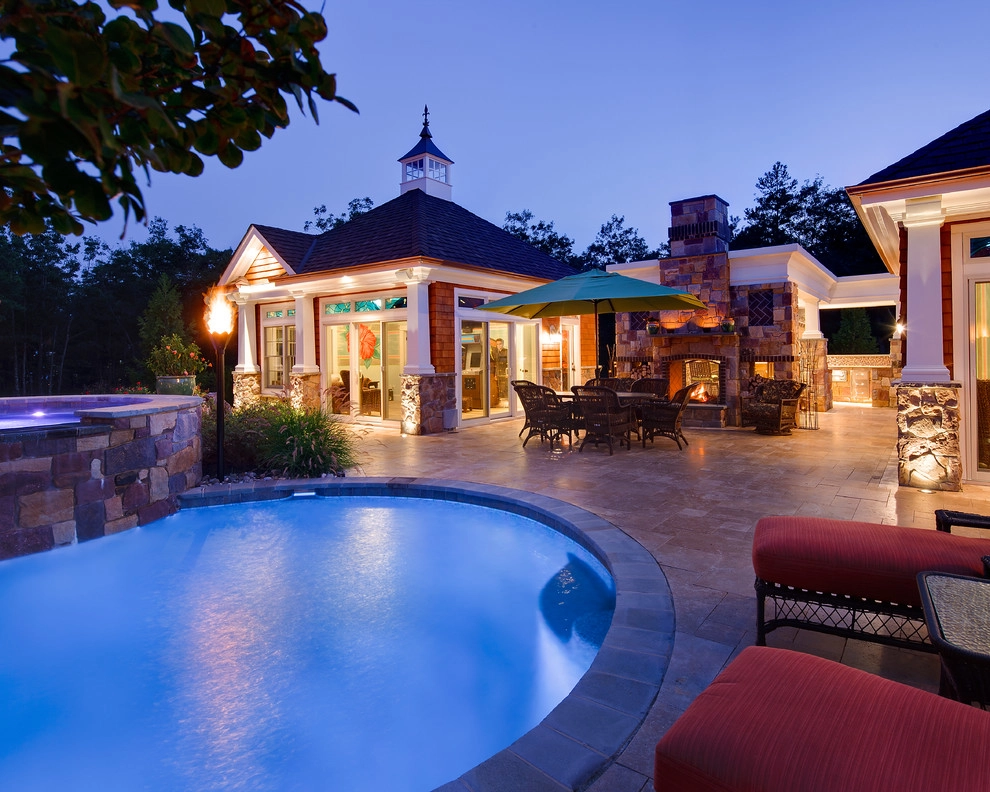 Resort Style Custom Pools with Modern Design by Beechwood Landscape Architecture And Construction - Photo 3