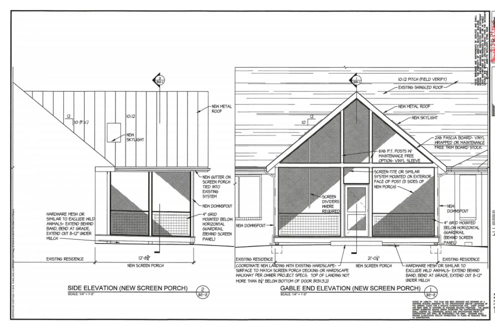 Elevated Screen Porch Extension by Annette McCleery Building Design - Photo 4