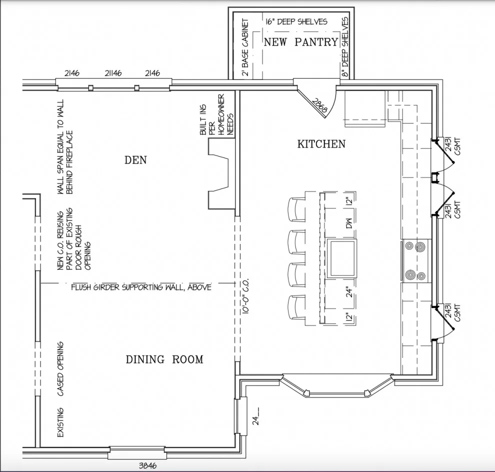 Winston-Salem Kitchen, Den, and Dining Renovation by Annette McCleery Building Design - Photo 9