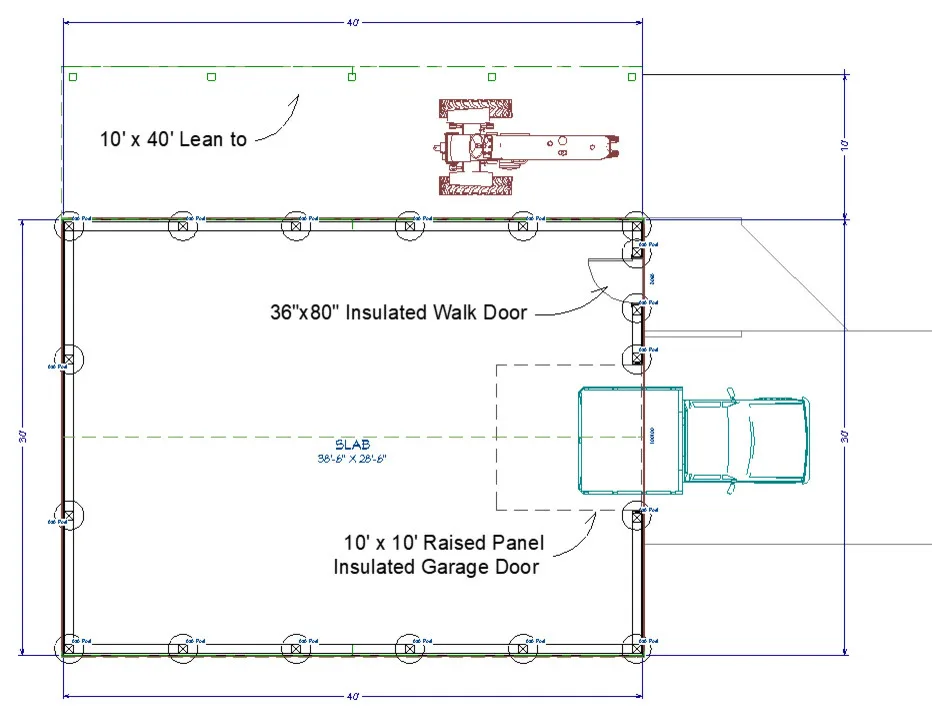 30x40 Pole Barn by Crawford Drafting & Design - Photo 2