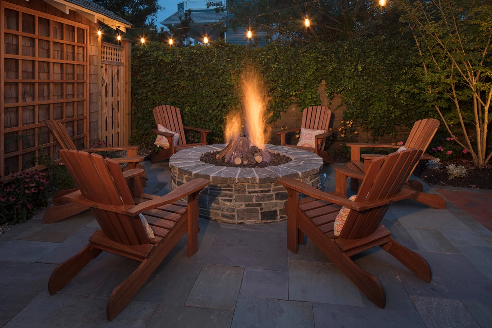 Backyard Hardscape and Fire Pit by Beechwood Landscape Architecture And Construction - Photo 8
